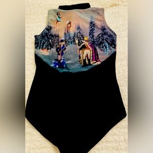 Gorgeous Ainsliewear Nutcracker Print Dance Leotard Size Girls Medium EUC